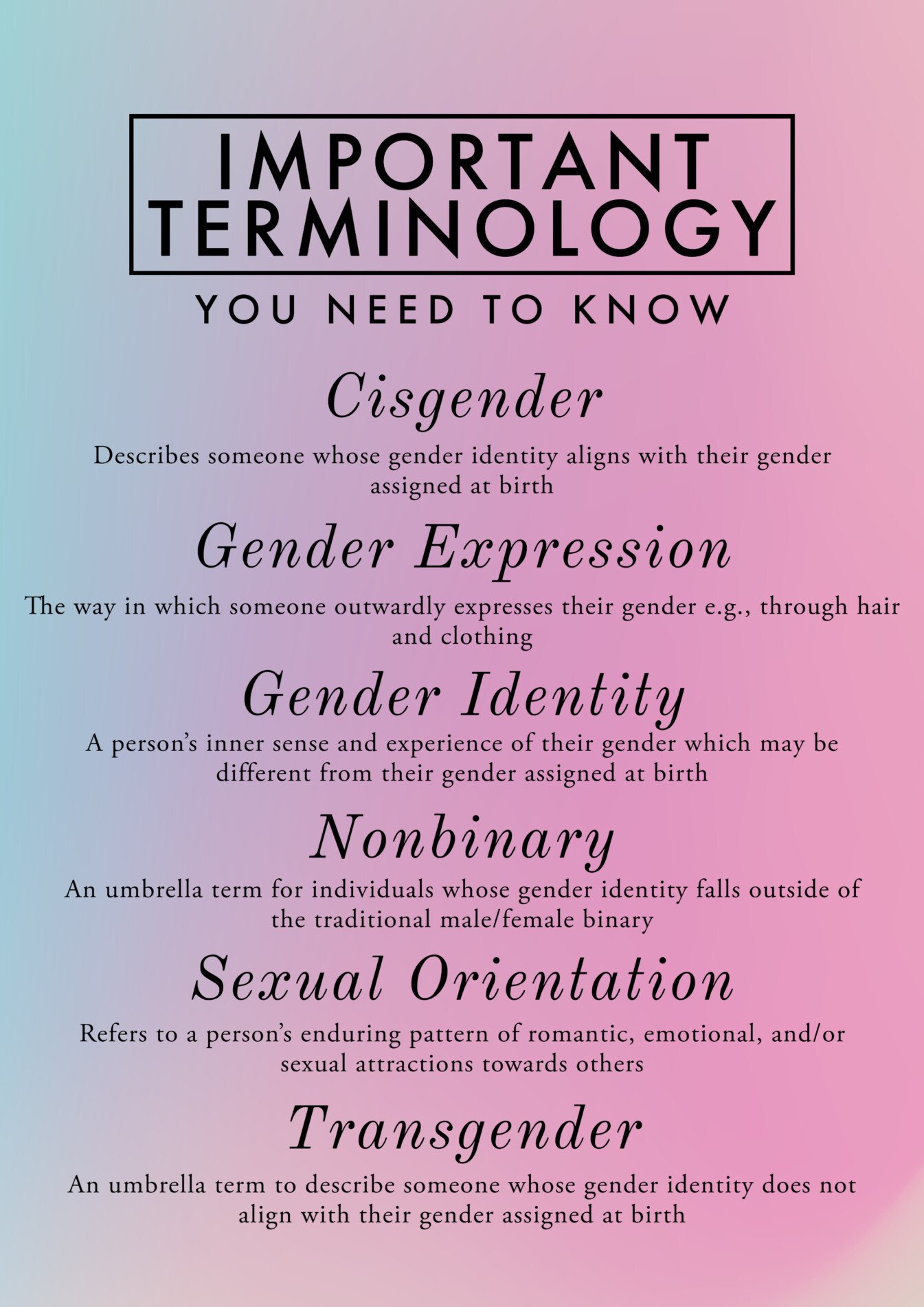 Gender key terms 1